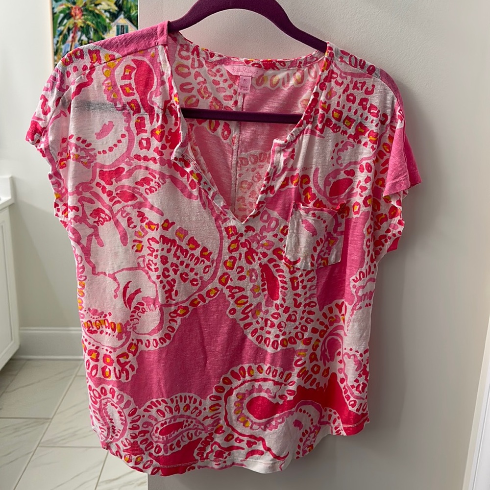 Lilly Pulitzer, short sleeve shirt
